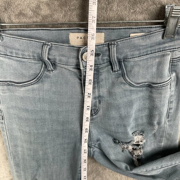 PacSun Jegging Jeans Women’s Size 24 Light Wash Skinny Fit Distressed Denim - Picture 6 of 8